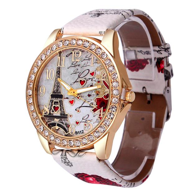 Drop Ship New Vintage Paris Eiffel Tower Women's Quartz Watch Women Girls Ladies Students Casual Wristwatch Relojes