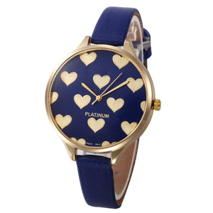 Casual Watches Women Checker Heart Clock Ultra Thin Leather Band Female Quartz Watch Waterproof Relogio Feminino Wholesale New M