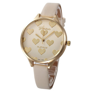 Casual Watches Women Checker Heart Clock Ultra Thin Leather Band Female Quartz Watch Waterproof Relogio Feminino Wholesale New M