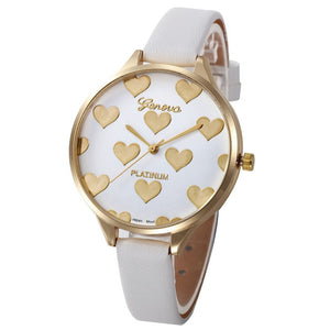 Casual Watches Women Checker Heart Clock Ultra Thin Leather Band Female Quartz Watch Waterproof Relogio Feminino Wholesale New M