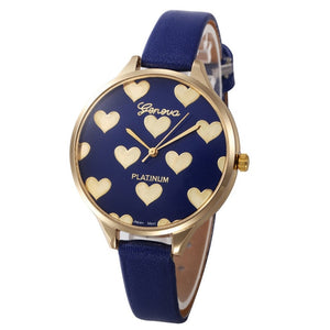 Casual Watches Women Checker Heart Clock Ultra Thin Leather Band Female Quartz Watch Waterproof Relogio Feminino Wholesale New M