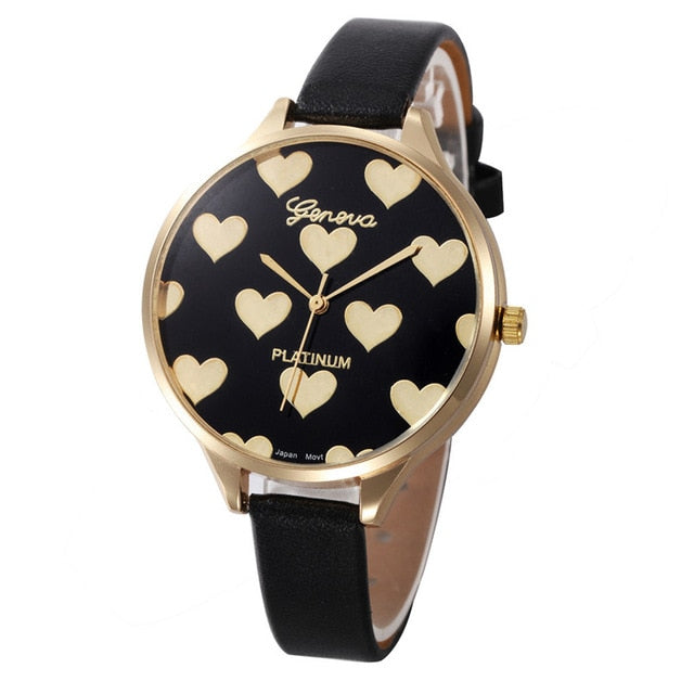 Casual Watches Women Checker Heart Clock Ultra Thin Leather Band Female Quartz Watch Waterproof Relogio Feminino Wholesale New M