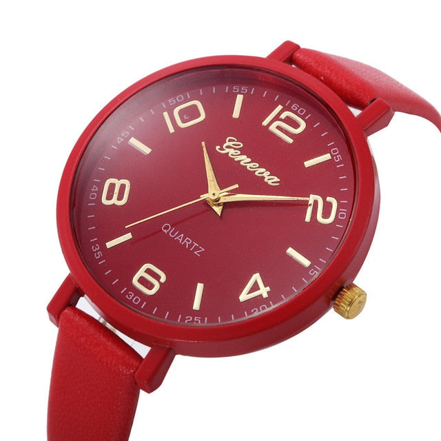 Women's Women Watch Women Fashion Retro Dial PU Leather Bayan Kol Saat Analog Quartz Wrist Watch Watches Clock reloj hombre 5N